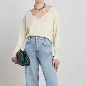 NWT Merideth Deep-V-Neck Sweater - Who What Wear Collection